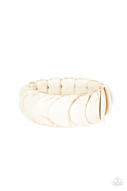 Nomadic Nature White Bracelet - Jewelry by Bretta