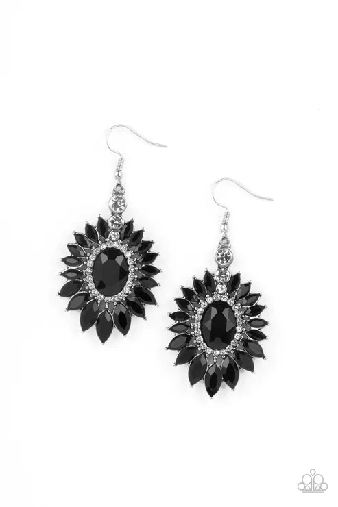 Big Time Twinkle Black Earrings - Jewelry by Bretta