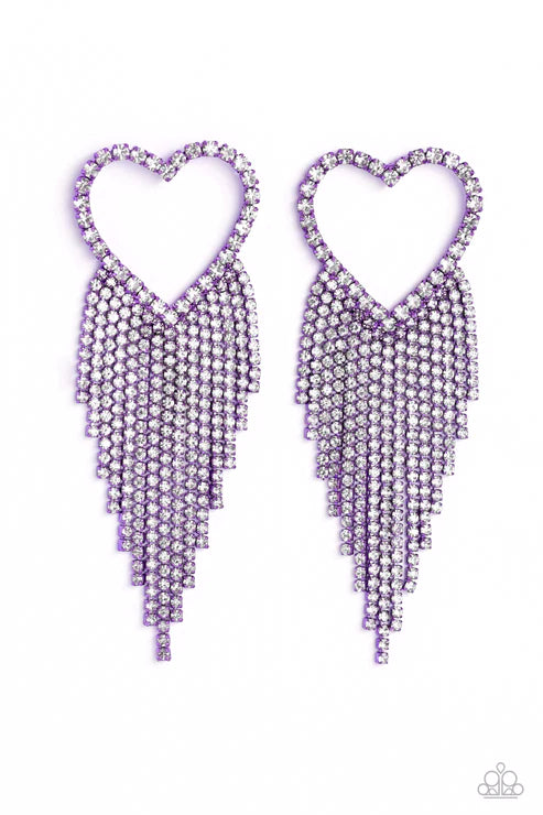 Sumptuous Sweethearts Purple Earrings - Jewelry by Bretta