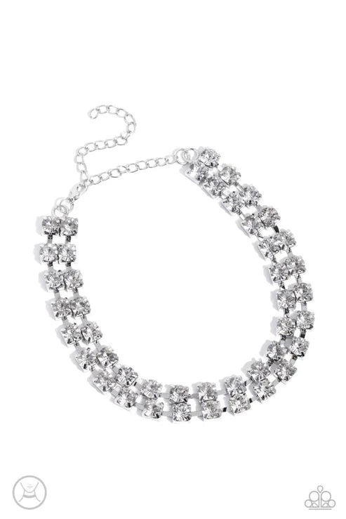 Glistening Gallery White Necklace - Jewelry by Bretta