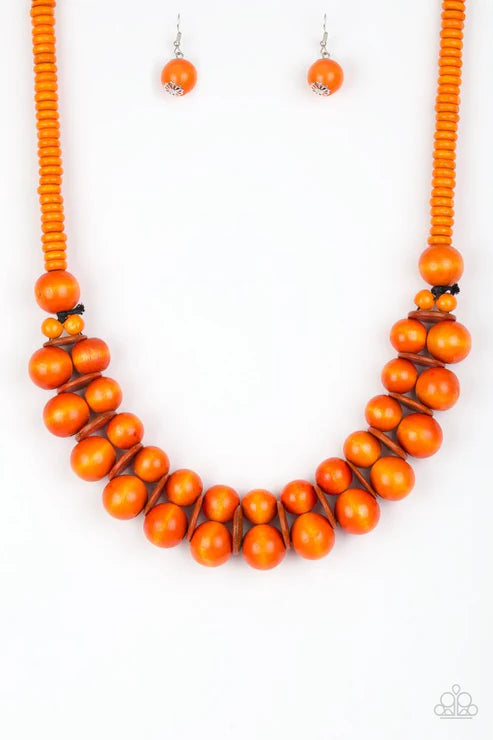 Caribbean Cover Girl Orange Necklace - Jewelry by Bretta