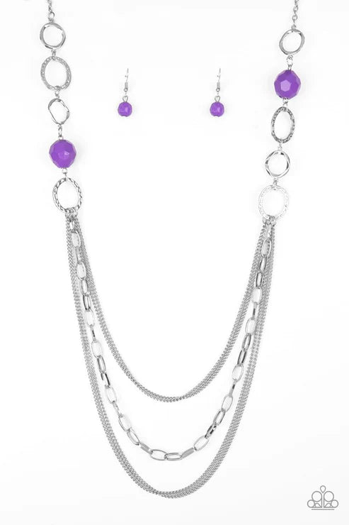 Margarita Masquerades Purple Necklace - Jewelry by Bretta