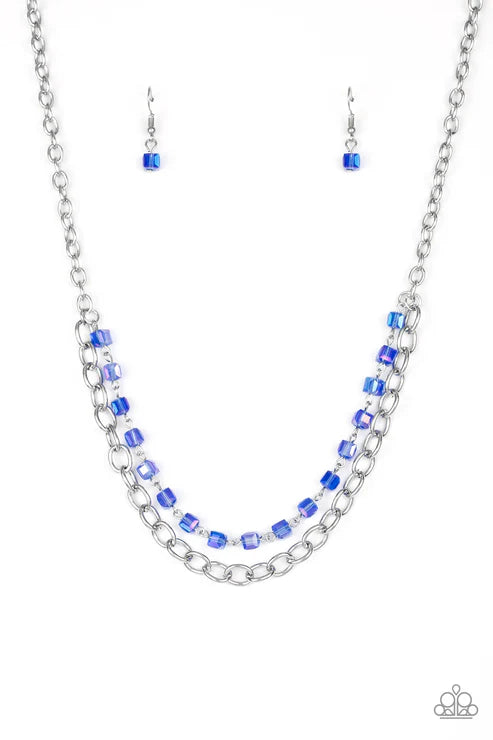 Block Party Princess Blue Necklace - Jewelry by Bretta