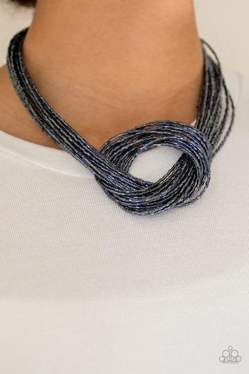 Knotted Knockout Blue Necklace - Jewelry by Bretta
