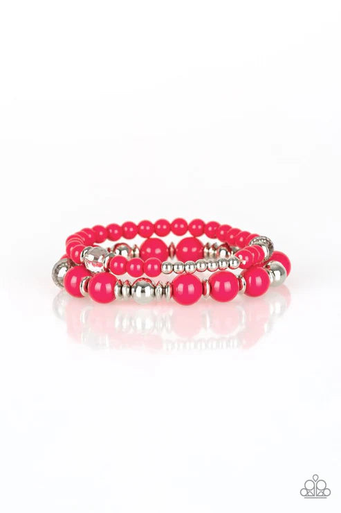Colorful Collisions Pink Bracelet