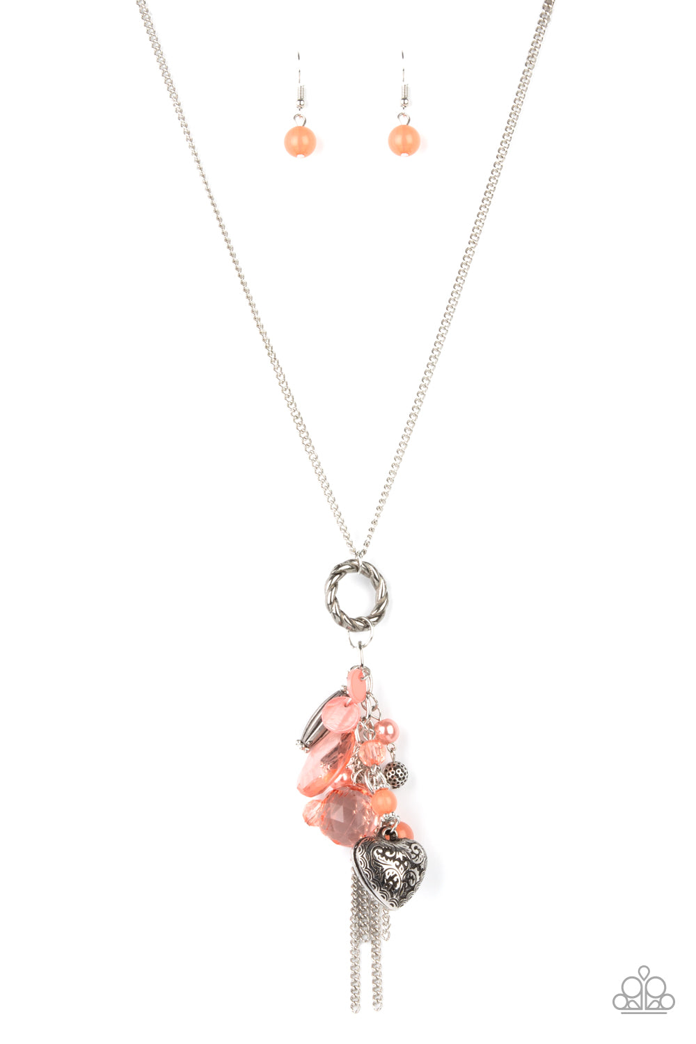 AMOR to Love Orange Heart Necklace - Jewelry by Bretta
