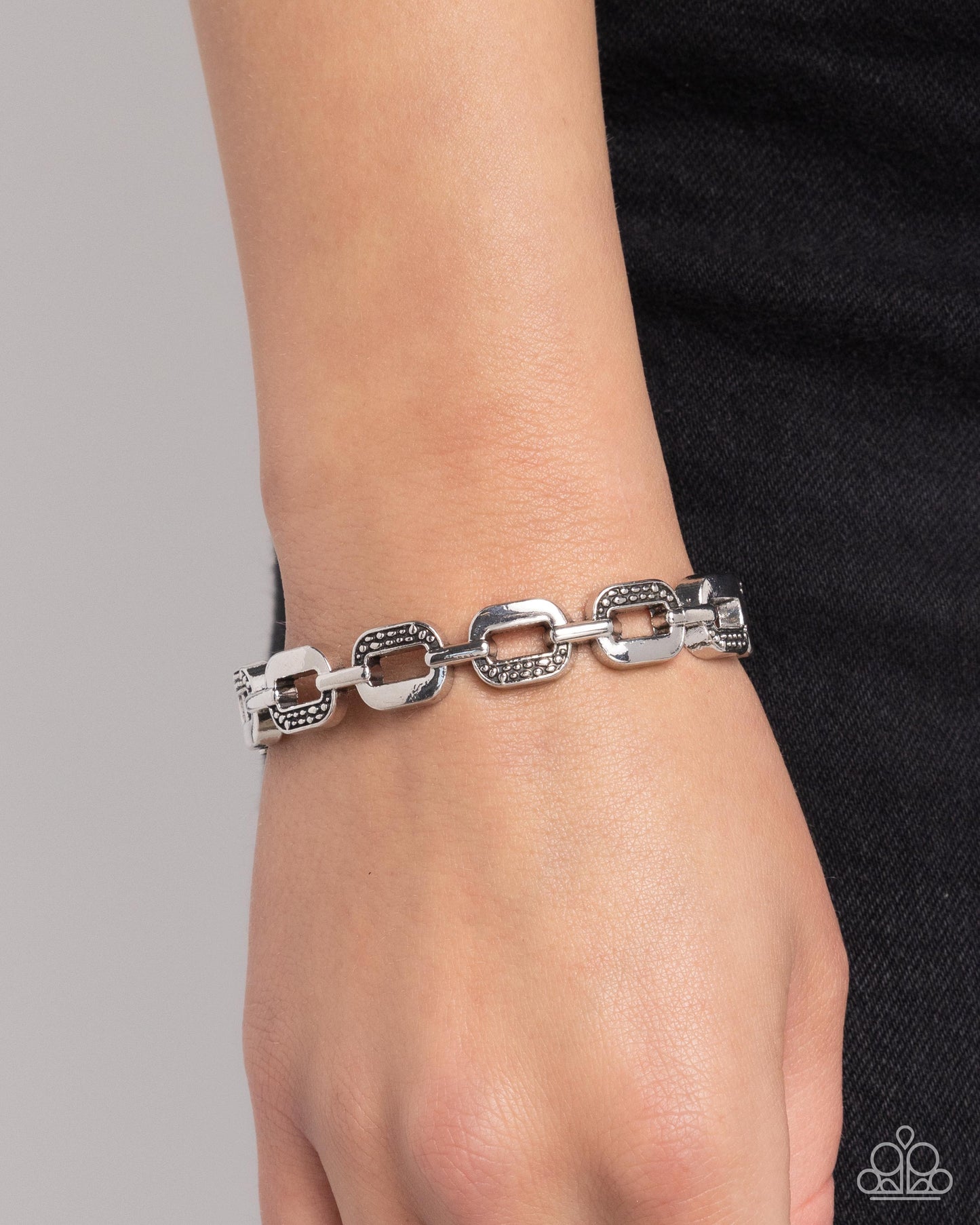 Powerhouse Plunder textured silver bracelet detail | Jewelry by Bretta