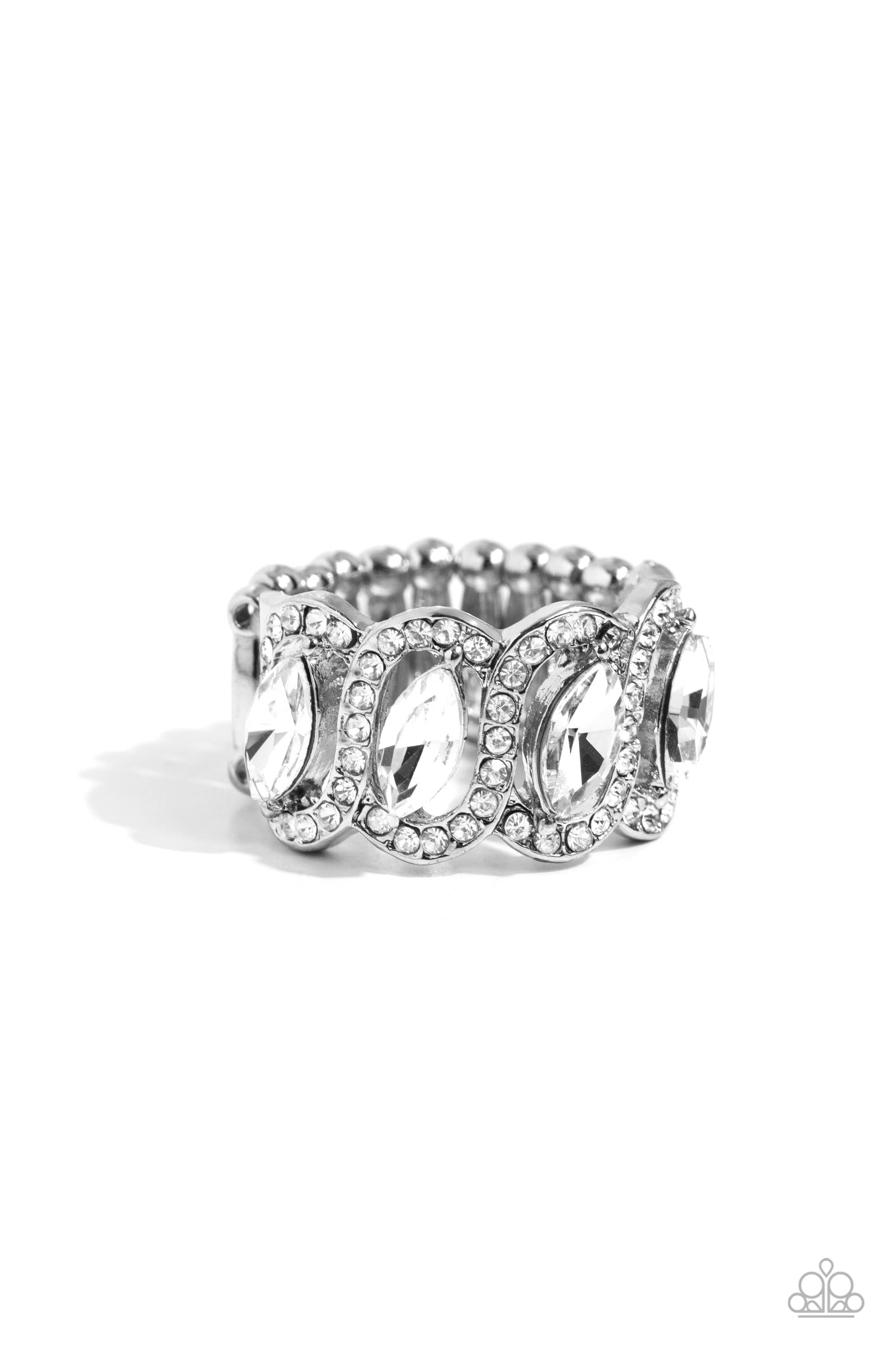 Staggering Sparkle White Ring - Jewelry by Bretta