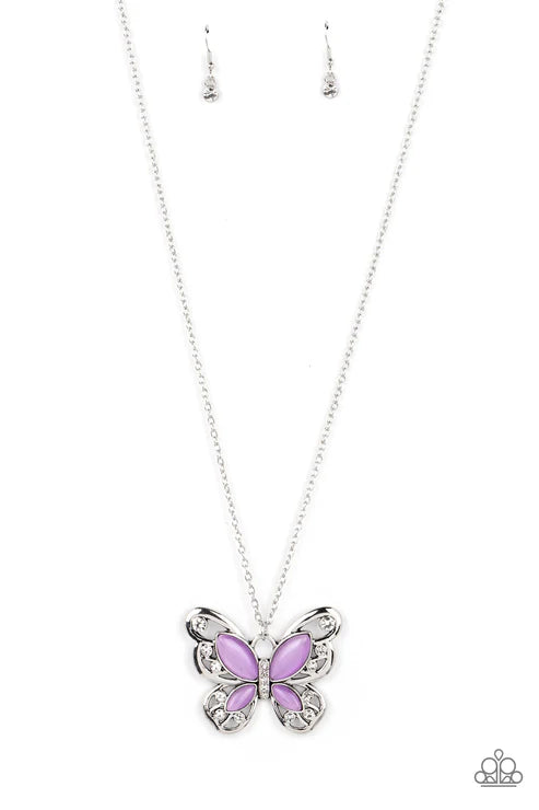 Wings Of Whimsy Purple Necklace - Jewelry by Bretta