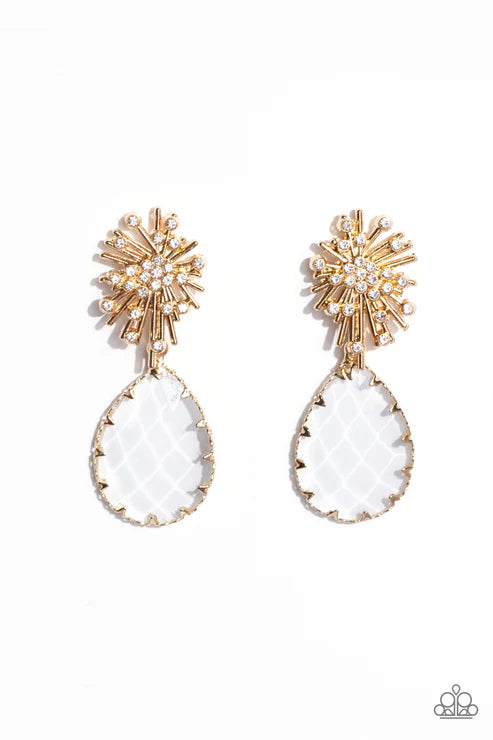 Stellar Shooting Star Gold Post Earrings