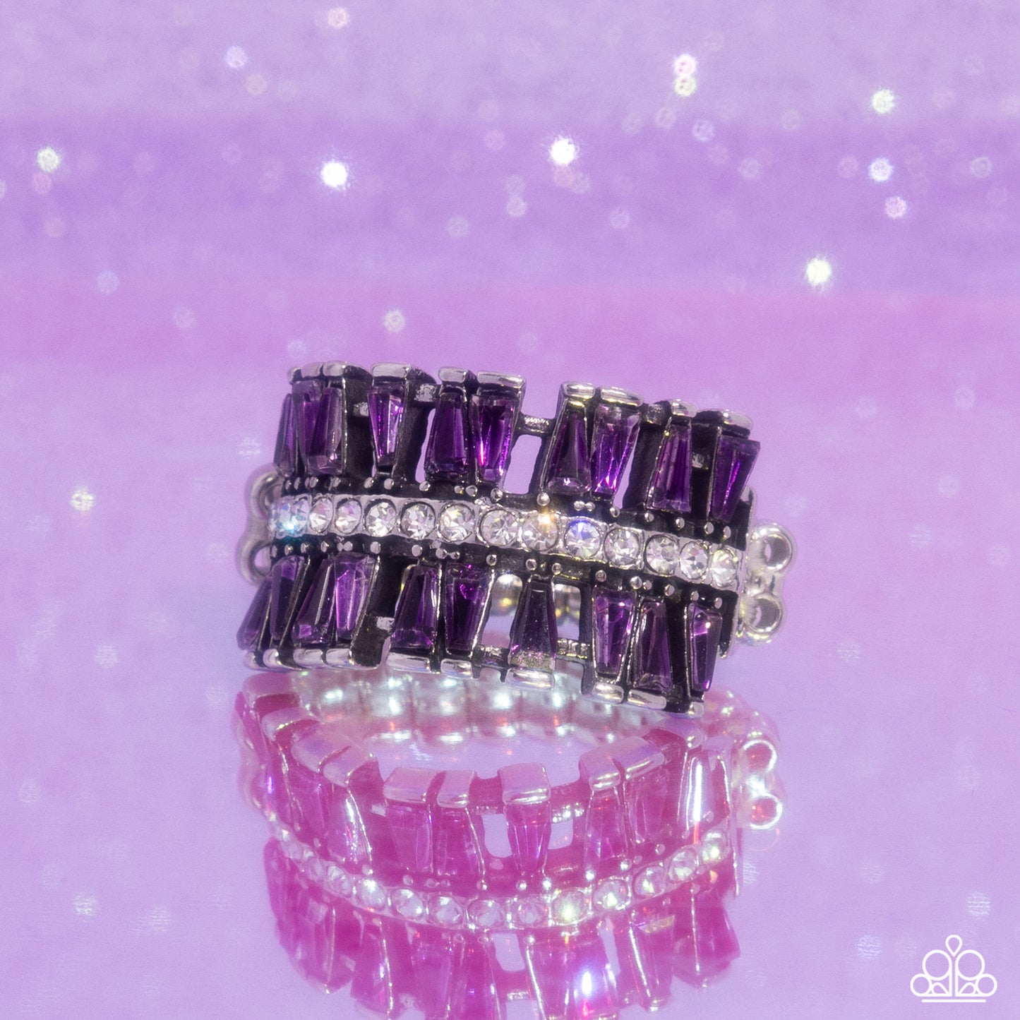 Staggering Stacks Purple Ring - Jewelry by Bretta