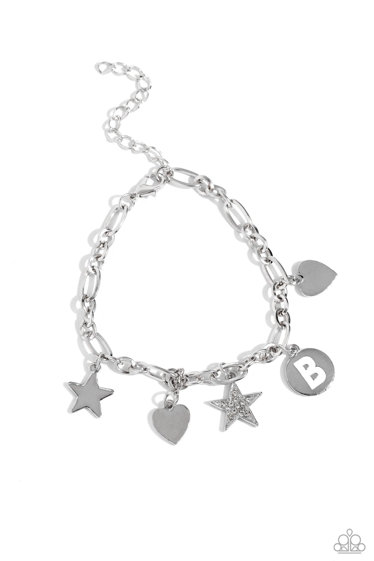 Legacy Letters - White - B Bracelet - Jewelry by Bretta
