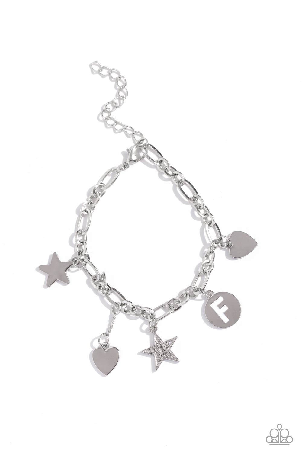Legacy Letters - White - F Bracelet - Jewelry by Bretta