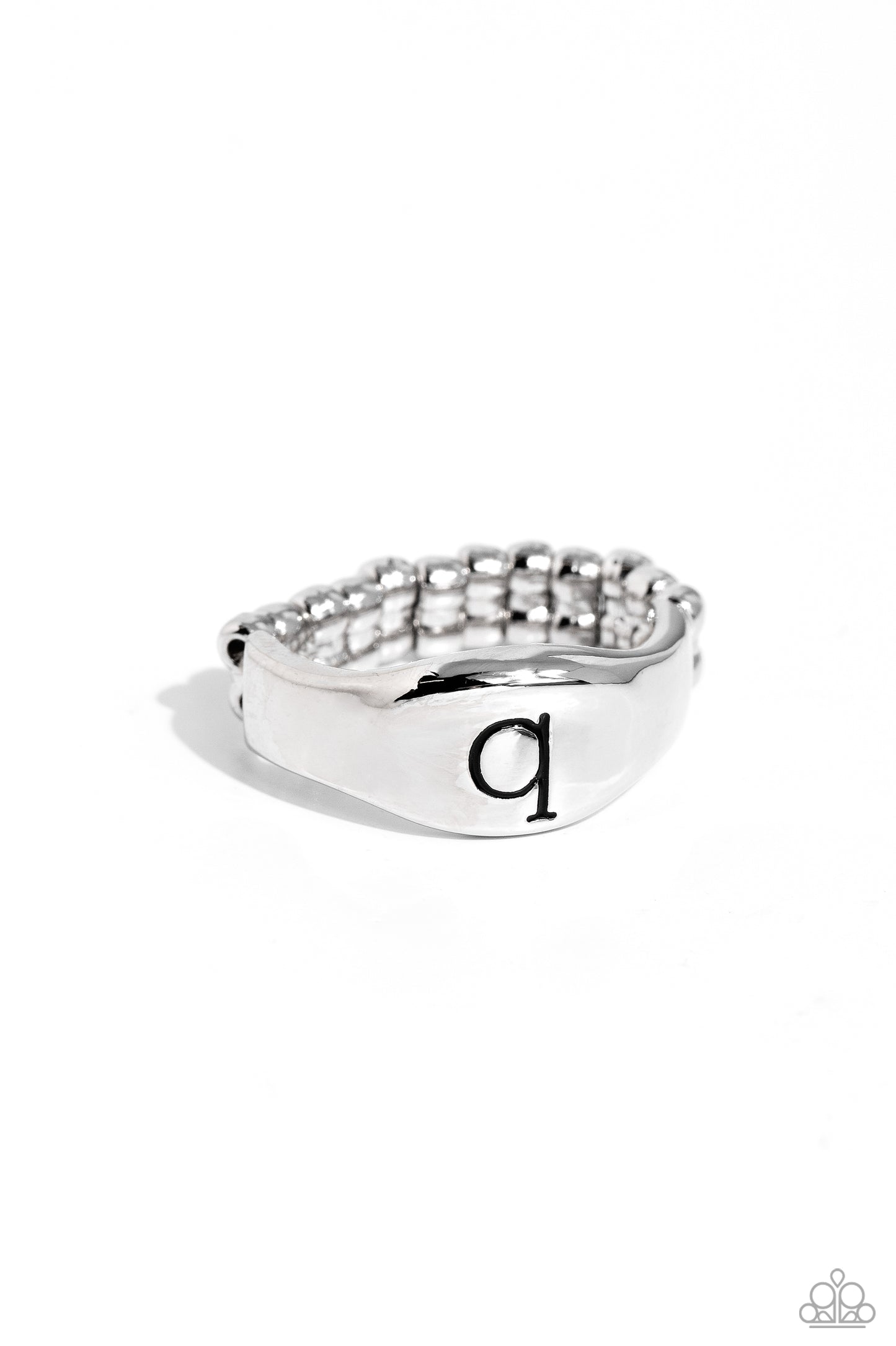 Monogram Memento Silver - Q Ring - Jewelry by Bretta