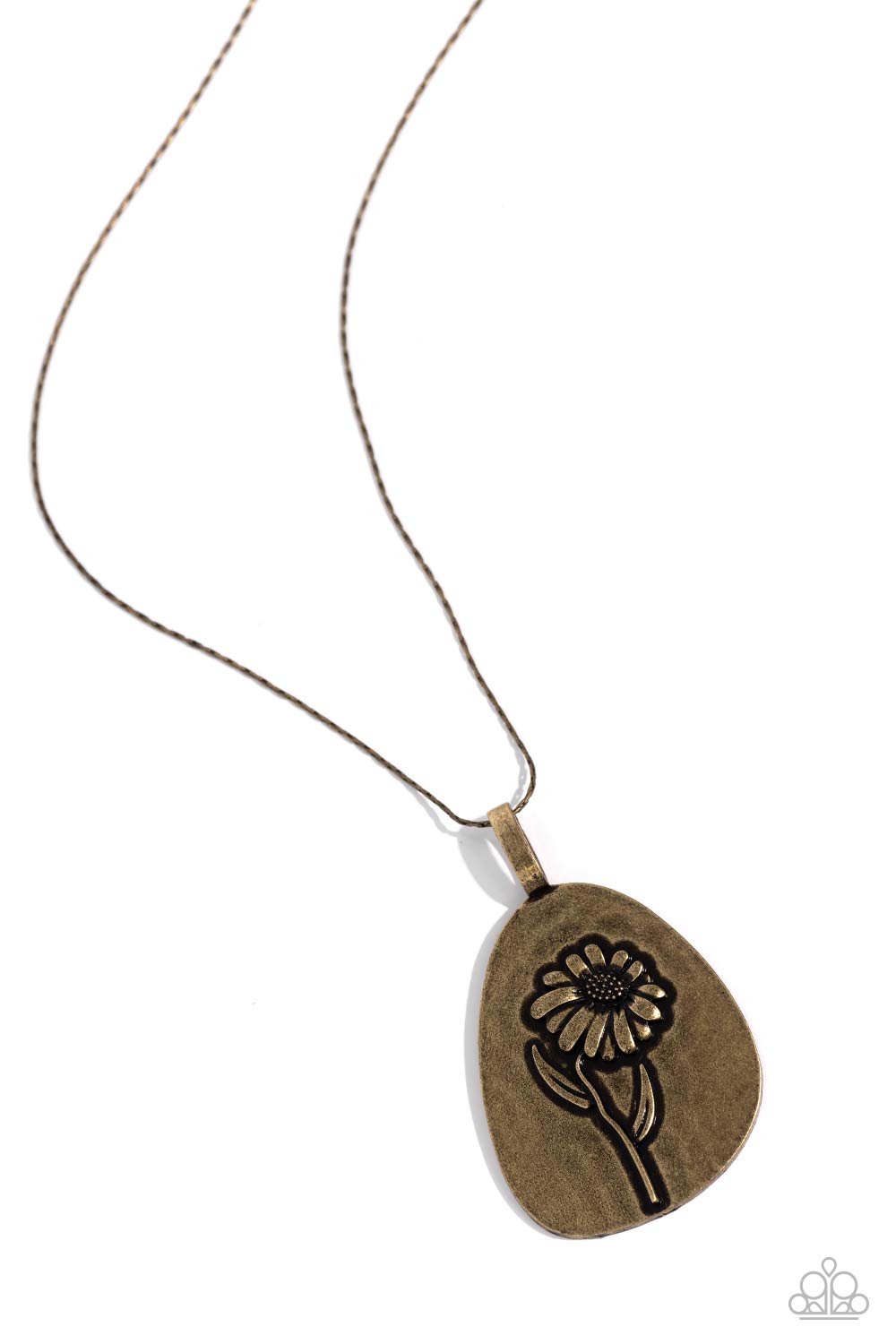 Sunflower Shift Brass Necklace - Jewelry by Bretta