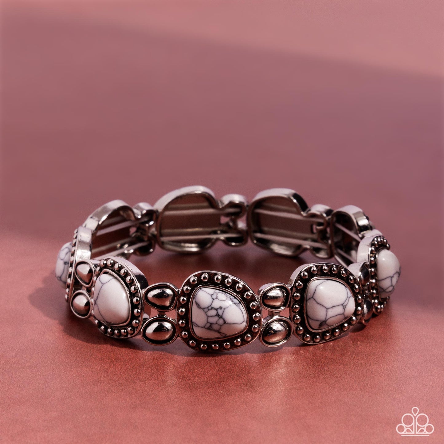 Harmonious Headliner White Bracelet - Jewelry by Bretta