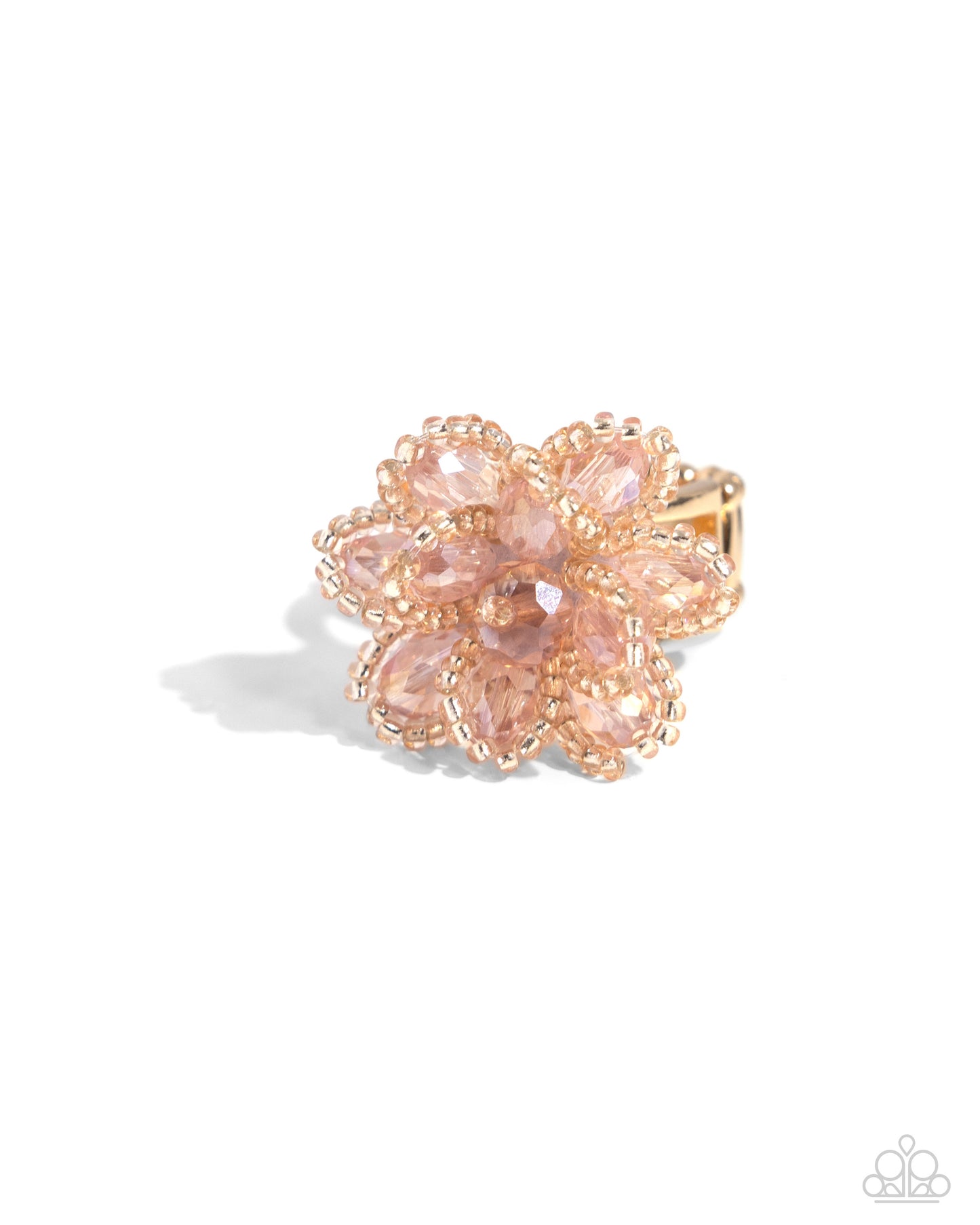 Beaded Boutonnière Gold Ring - Jewelry by Bretta