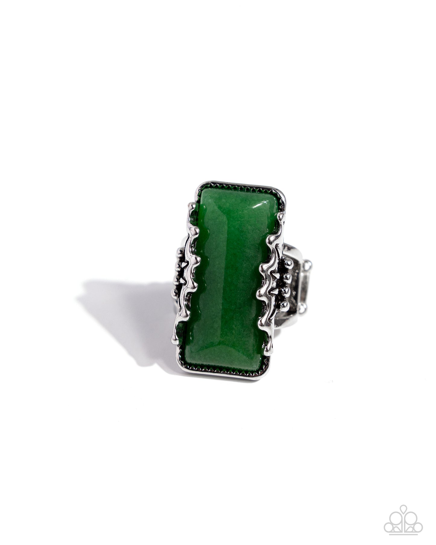 Scalloped Stone Green Ring - Jewelry by Bretta