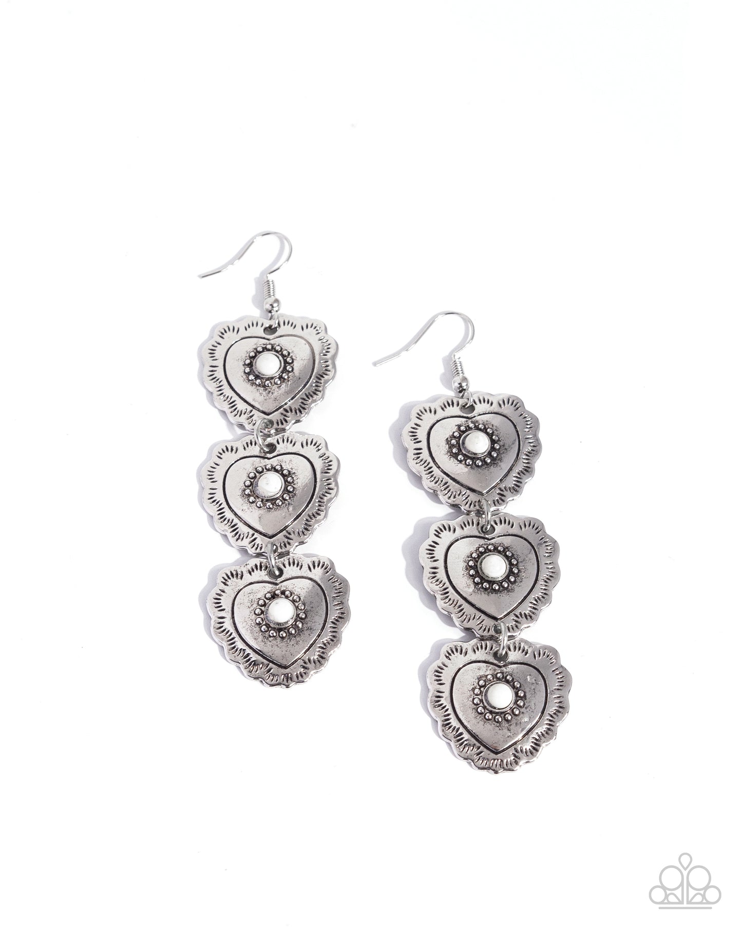 Vintage Allure White Earrings - Jewelry by Bretta