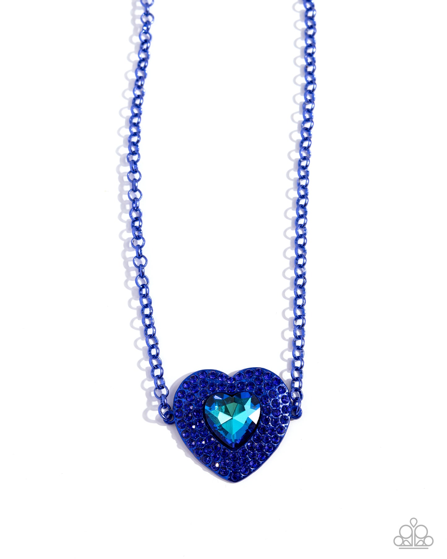 Locket Leisure Blue Metallic Heart Necklace - Jewelry by Bretta