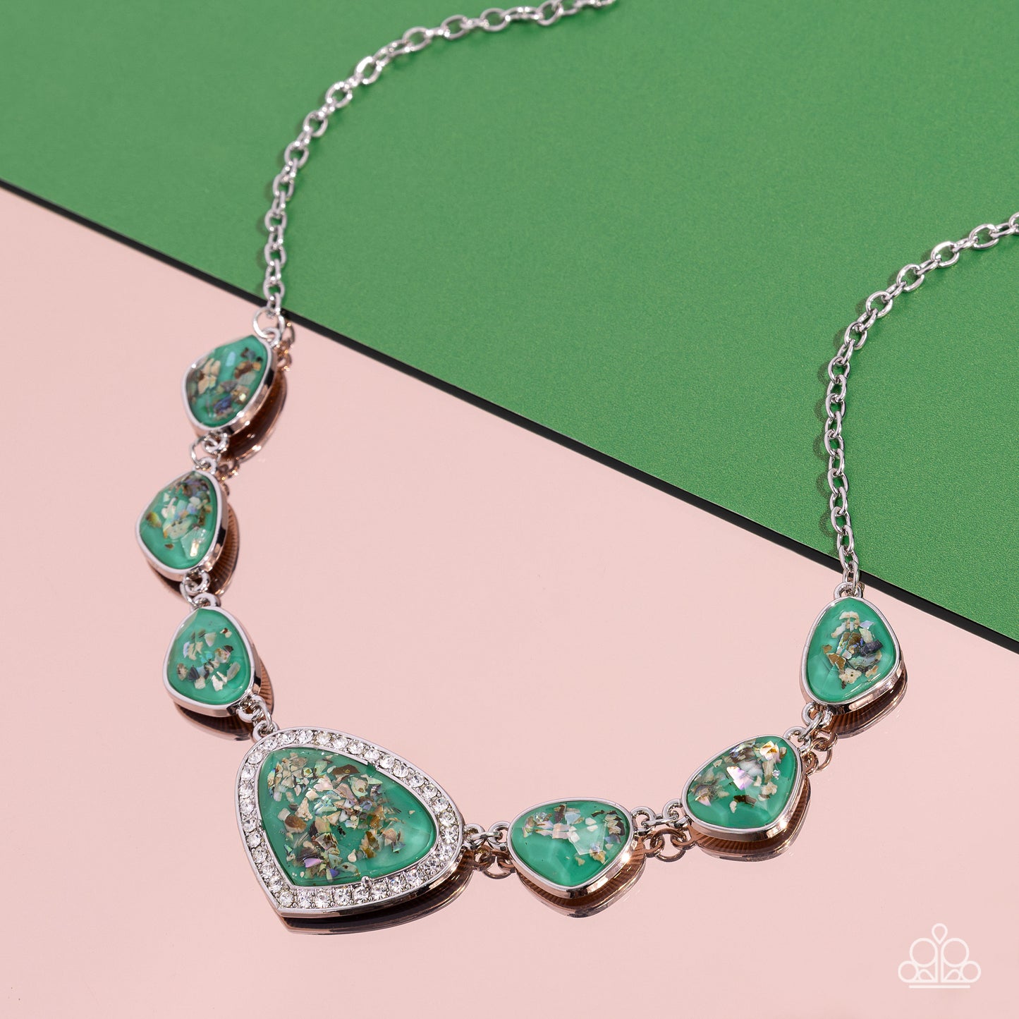 Discreet Dazzle Green Necklace - Jewelry by Bretta