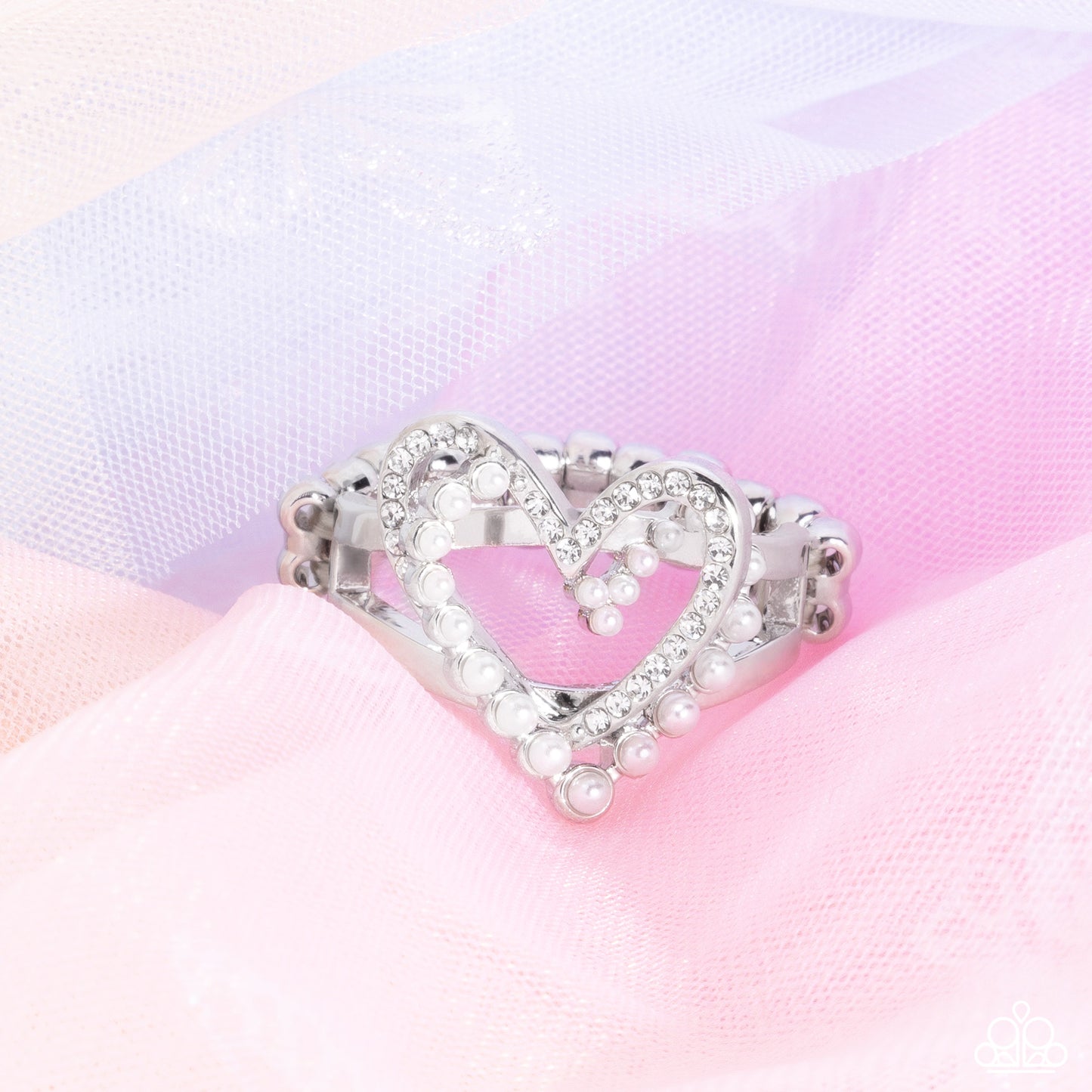 Just a Crush White Heart Ring - Jewelry by Bretta
