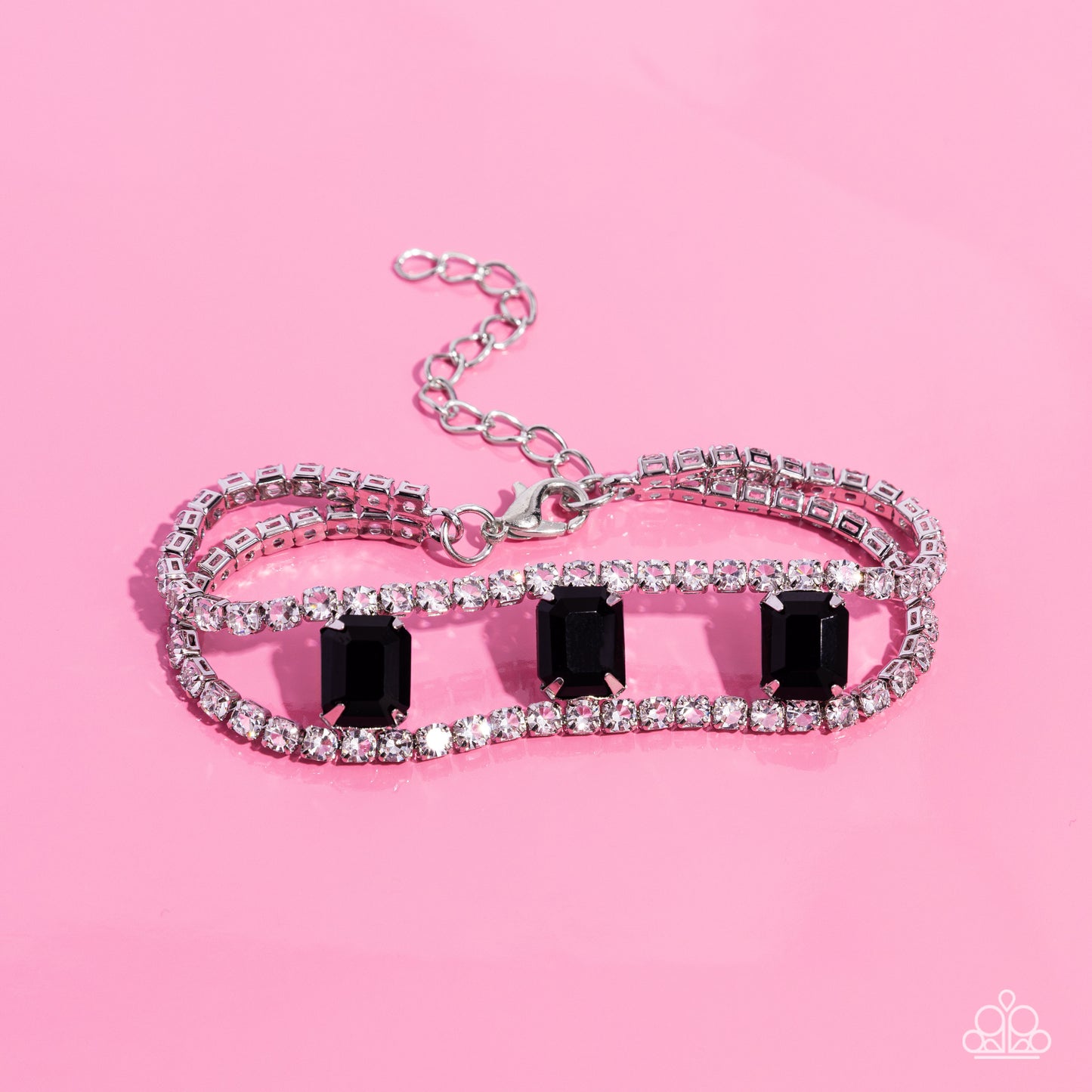 Embedded Elegance Black Bracelet - Jewelry by Bretta