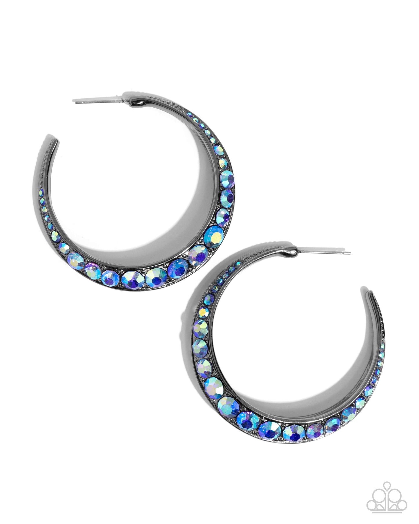 Embedded Edge Blue Earrings - Jewelry by Bretta