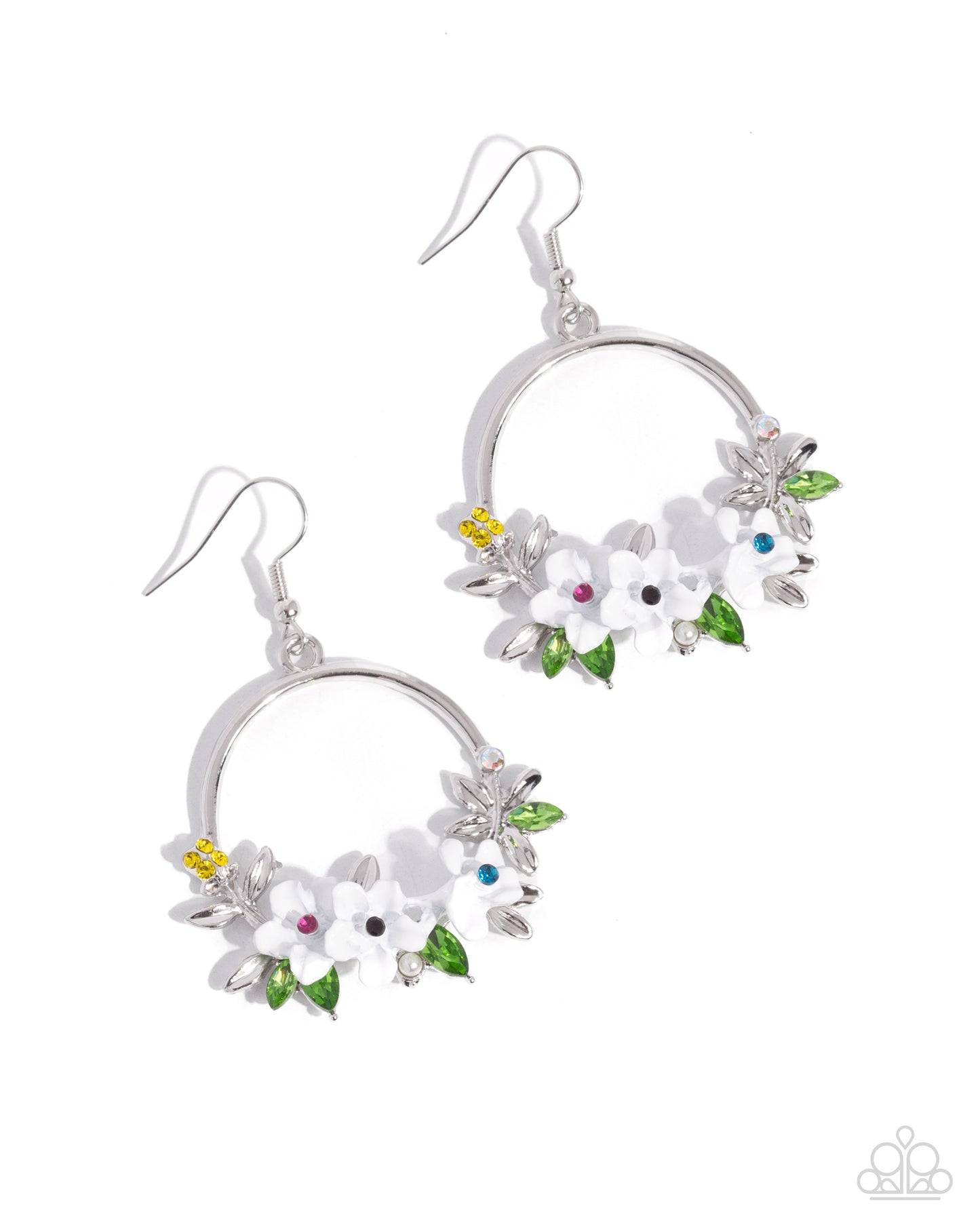 Fairy Freestyle White Earrings - Jewelry by Bretta