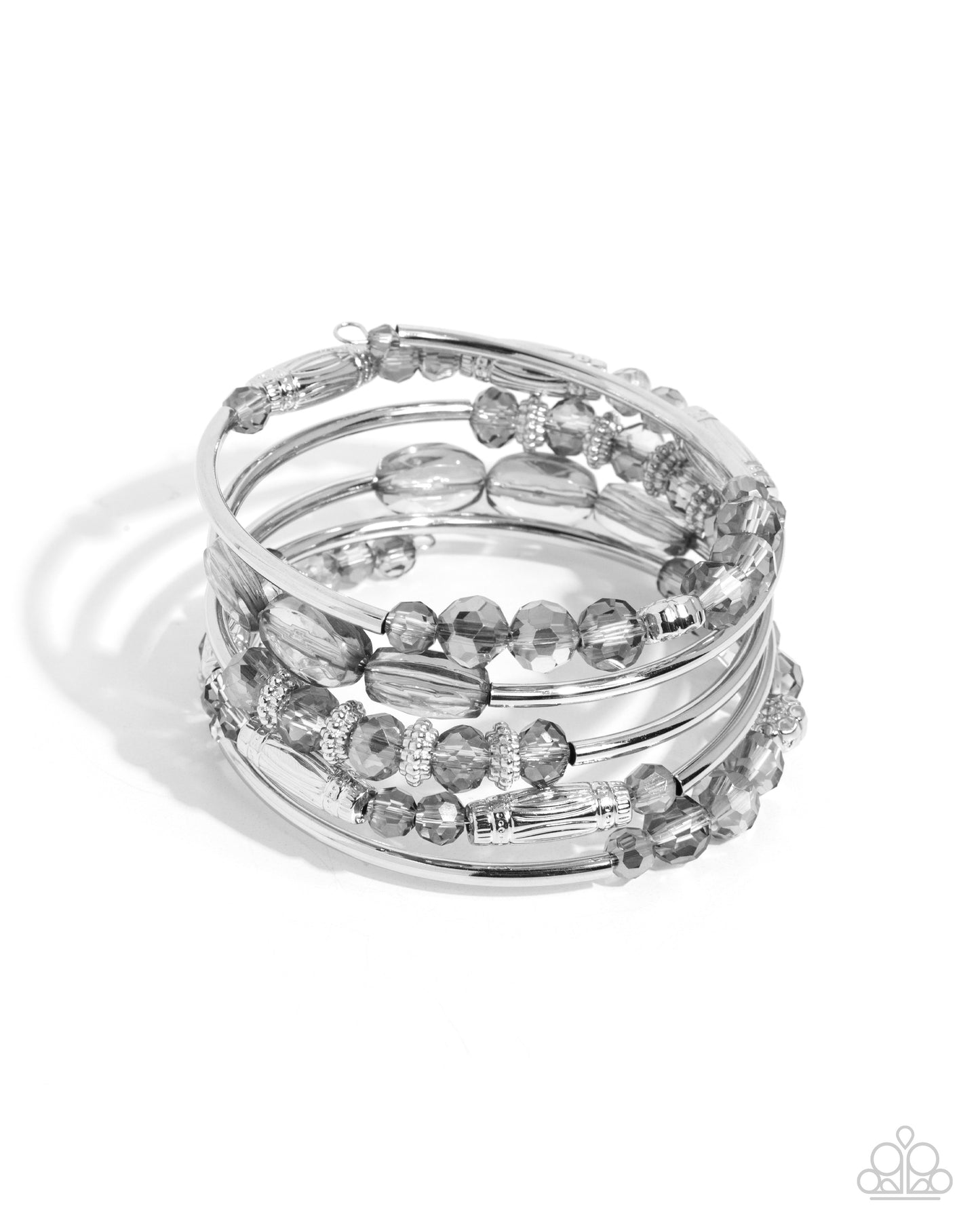 Sassy Stack Silver Coil Bracelet - Jewelry by Bretta