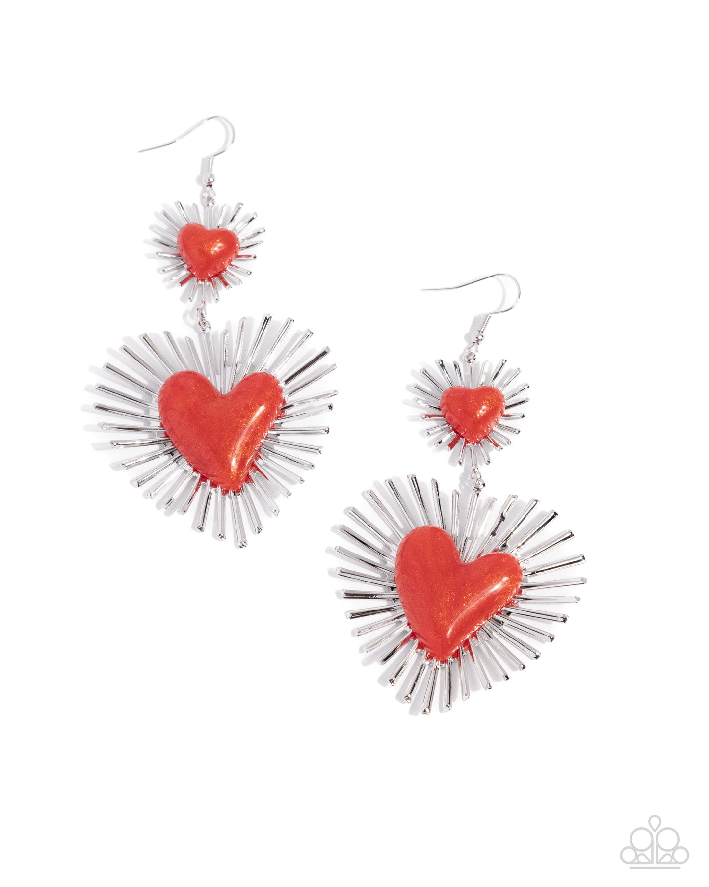 Sunburst Sweethearts Red Earrings - Jewelry by Bretta