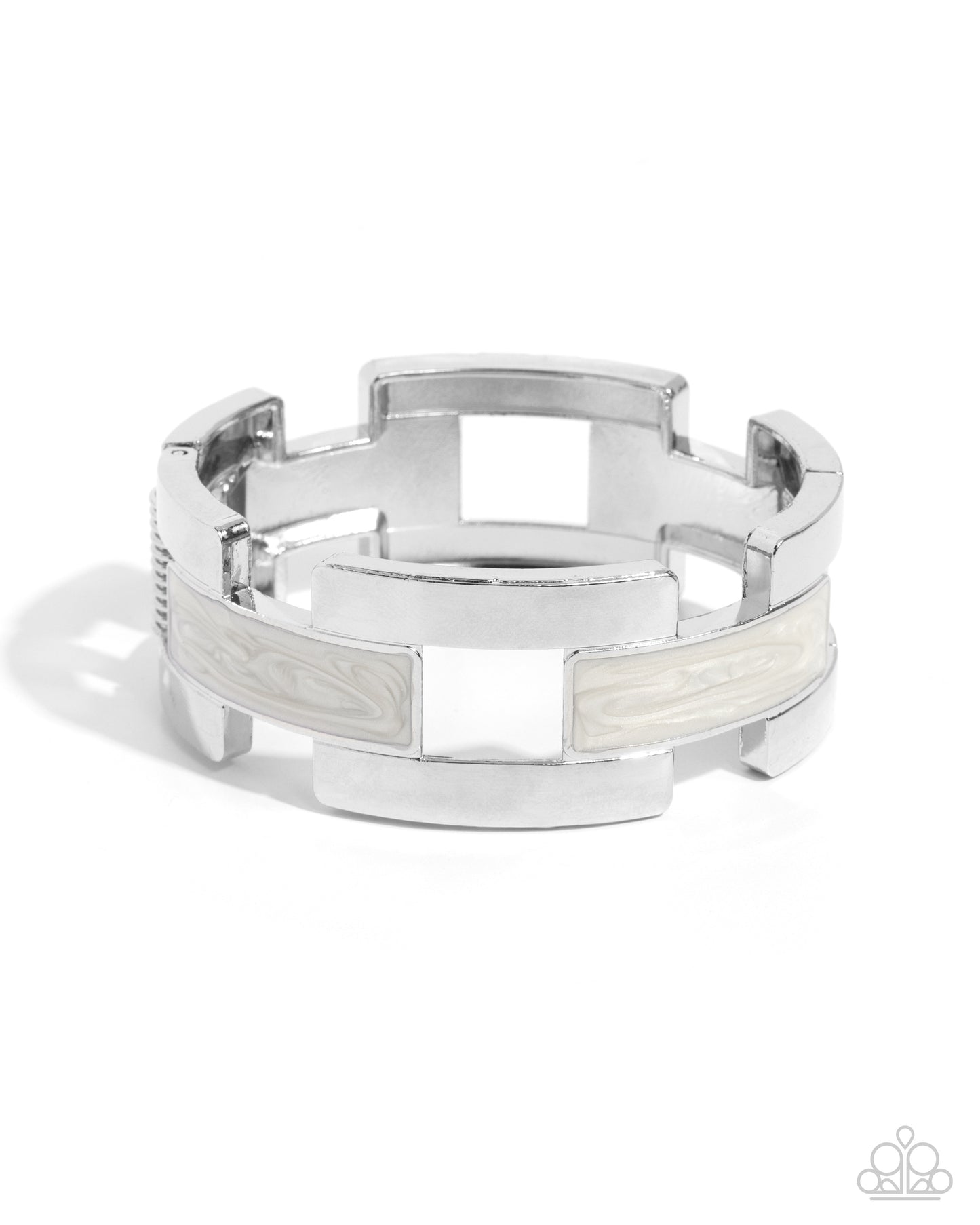 Modern Merger White Bracelet - Jewelry by Bretta