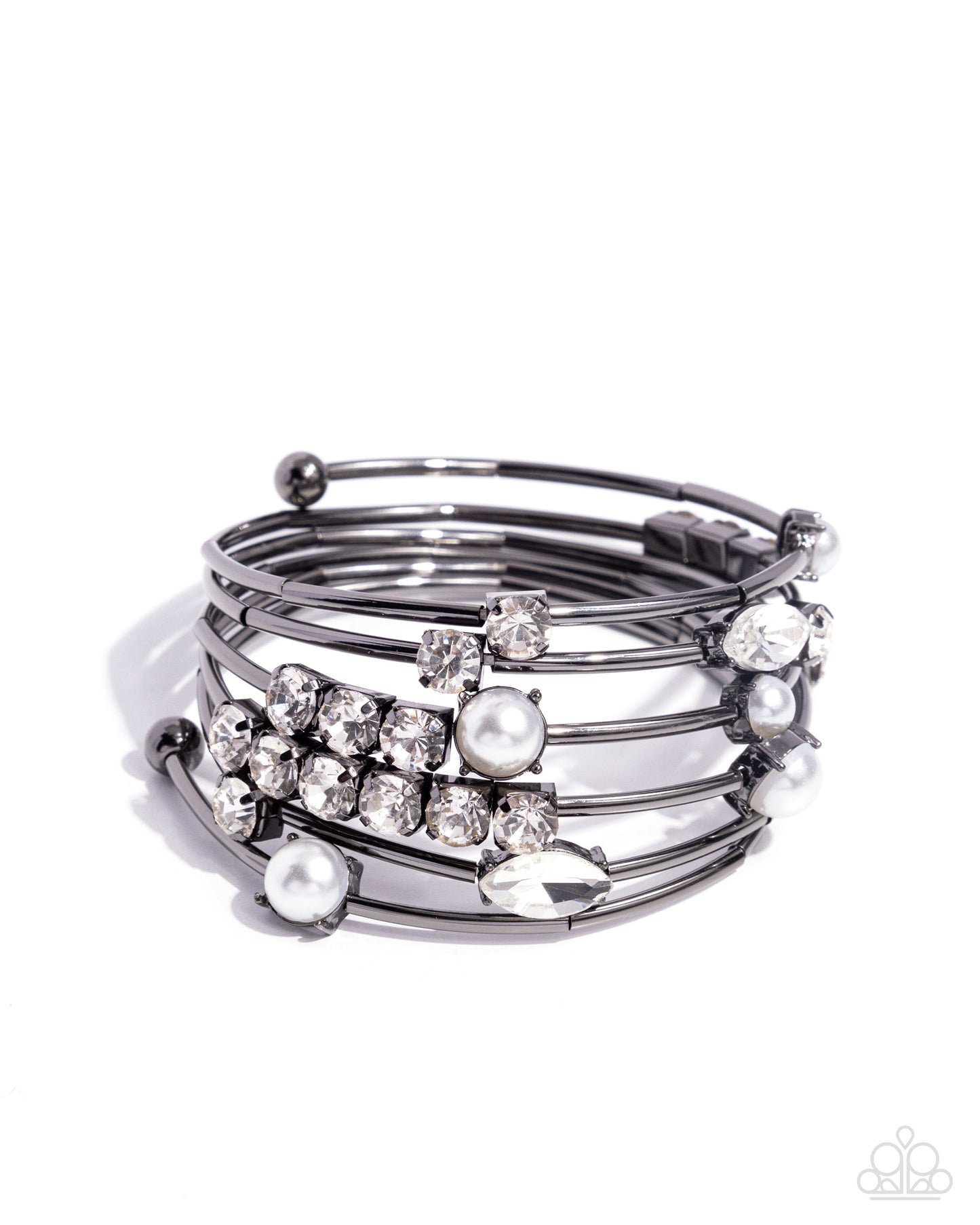 Showtime Sparkle Black Coil Bracelet - Jewelry by Bretta