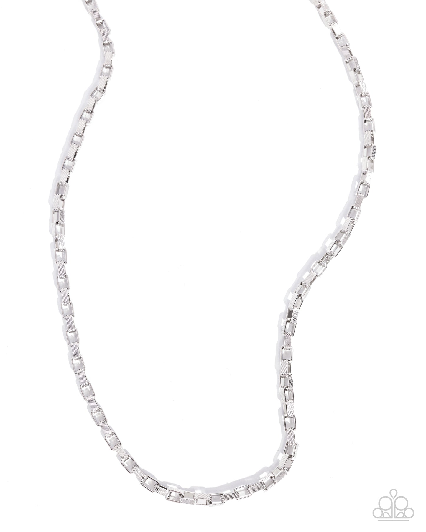 Smoldering Squares Silver Necklace