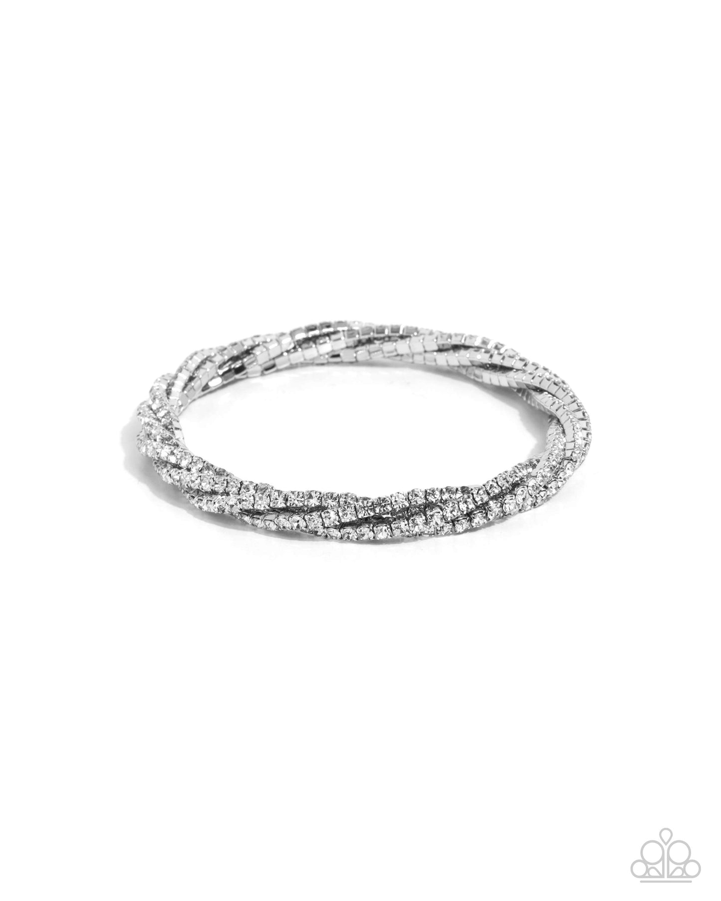 Twisted Triumph White Bracelet - Jewelry by Bretta