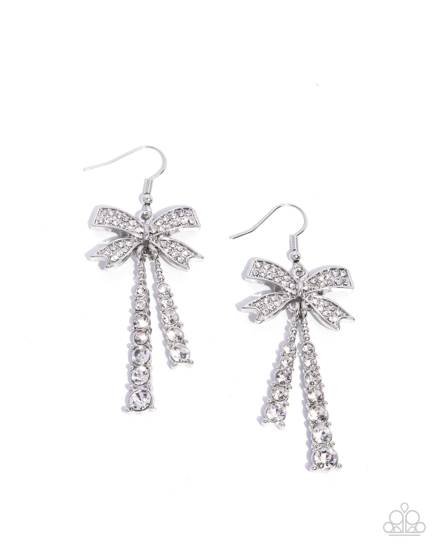 Date Night Decadence White Bow Earrings - Jewelry by Bretta