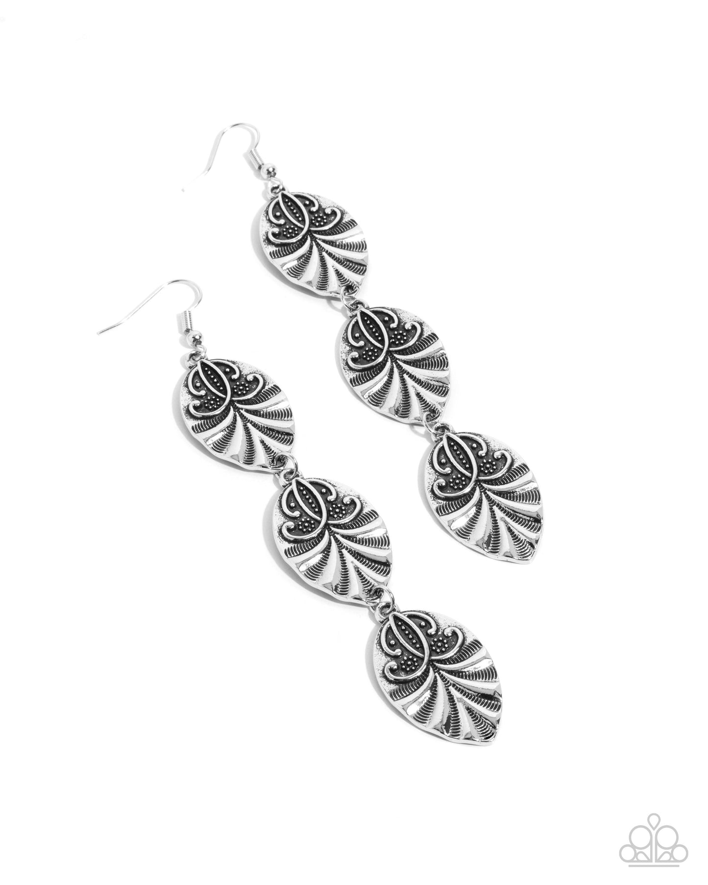 Rustic Range Silver Earrings - Jewelry by Bretta