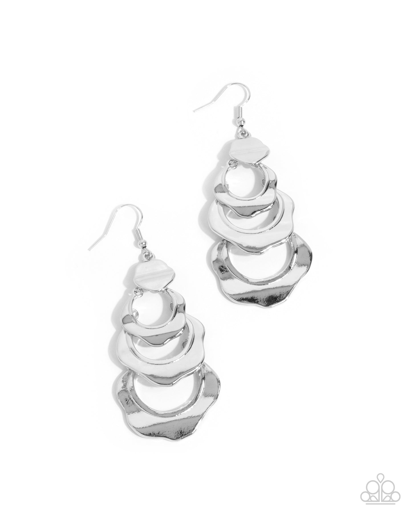 Layered Labor Silver Earrings - Jewelry by Bretta