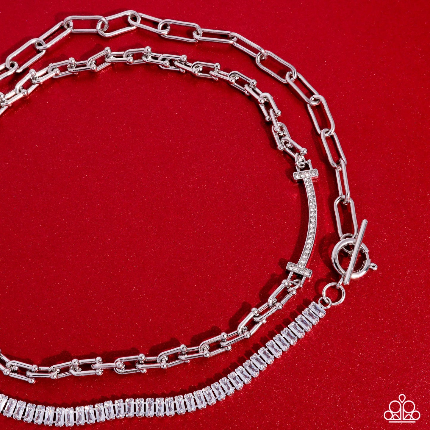 Anchored Actress White Rhinestone Necklace - Jewelry by Bretta