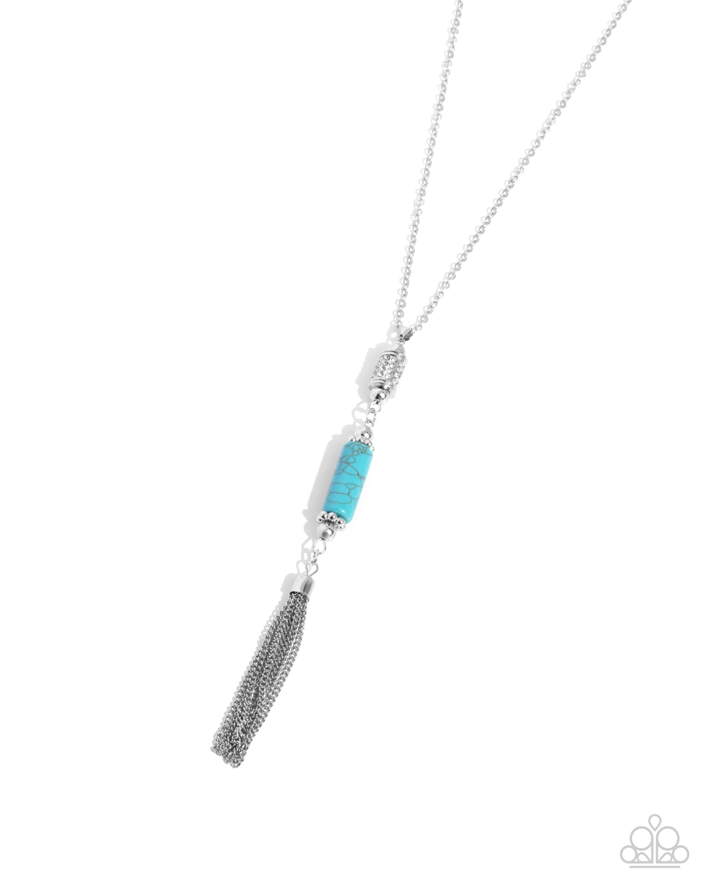 Vertical Vacation Blue Turquoise Necklace - Jewelry by Bretta