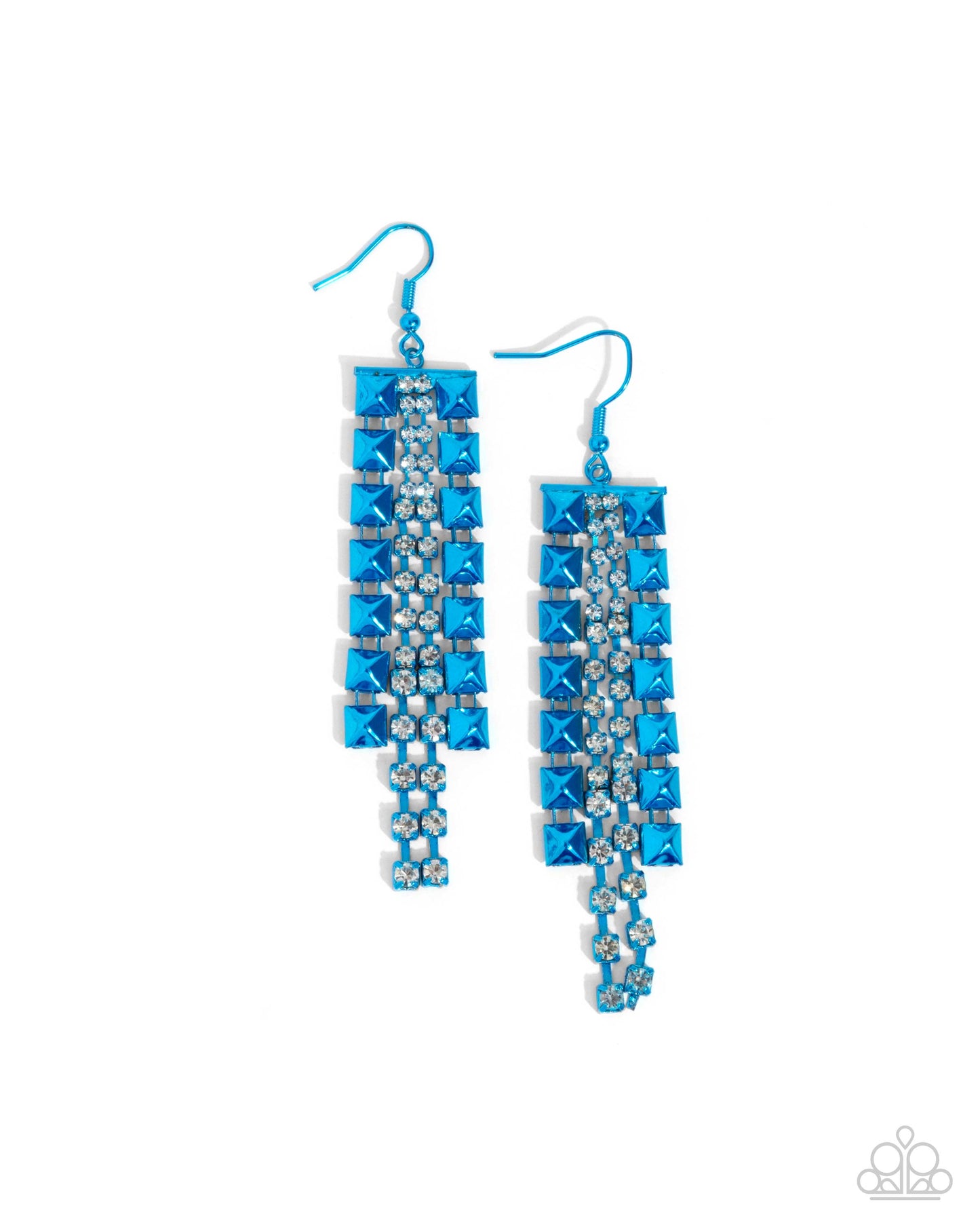 Forceful Fringe Blue Earrings - Jewelry by Bretta