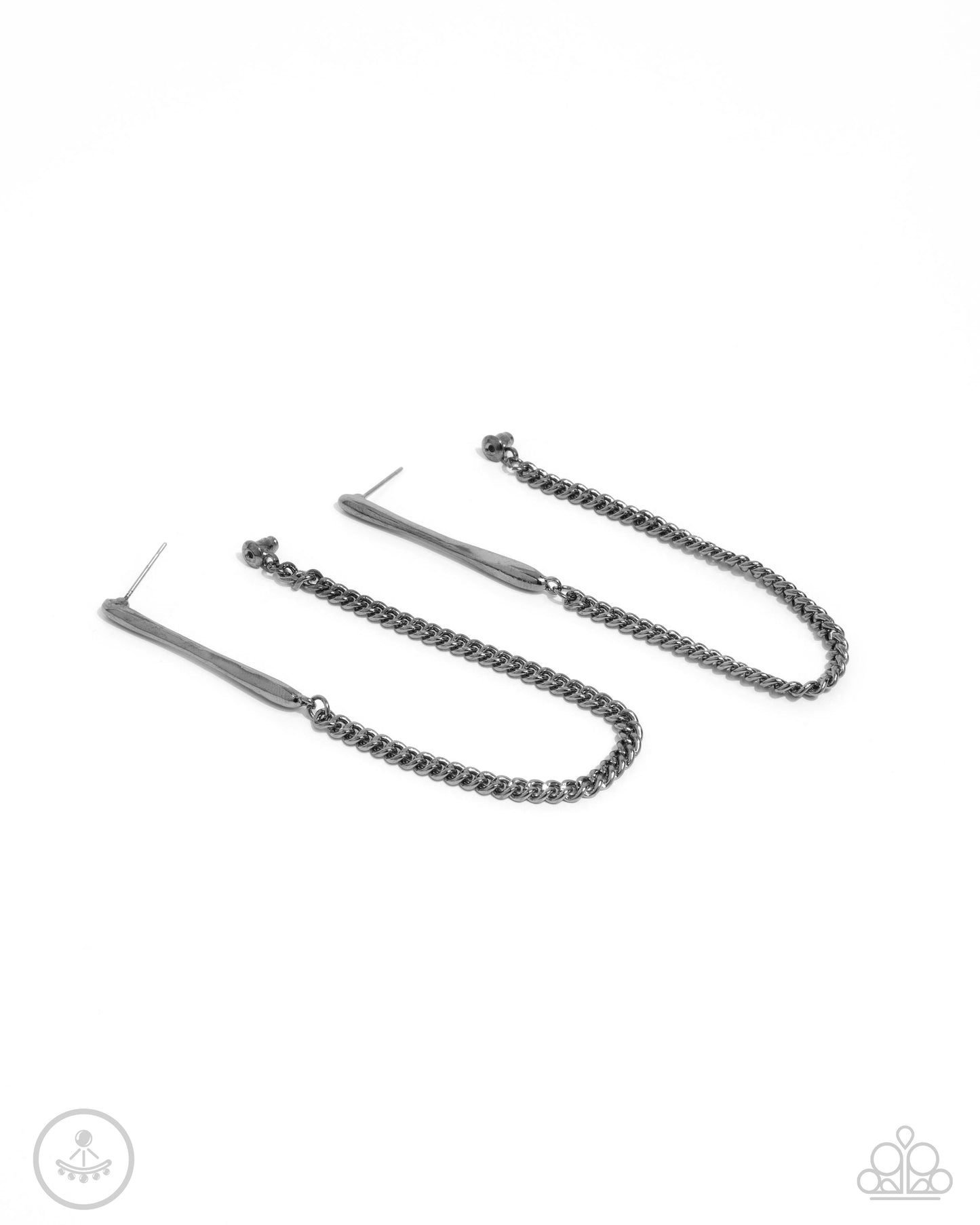 Trenchant Tease Black Earrings - Jewelry by Bretta