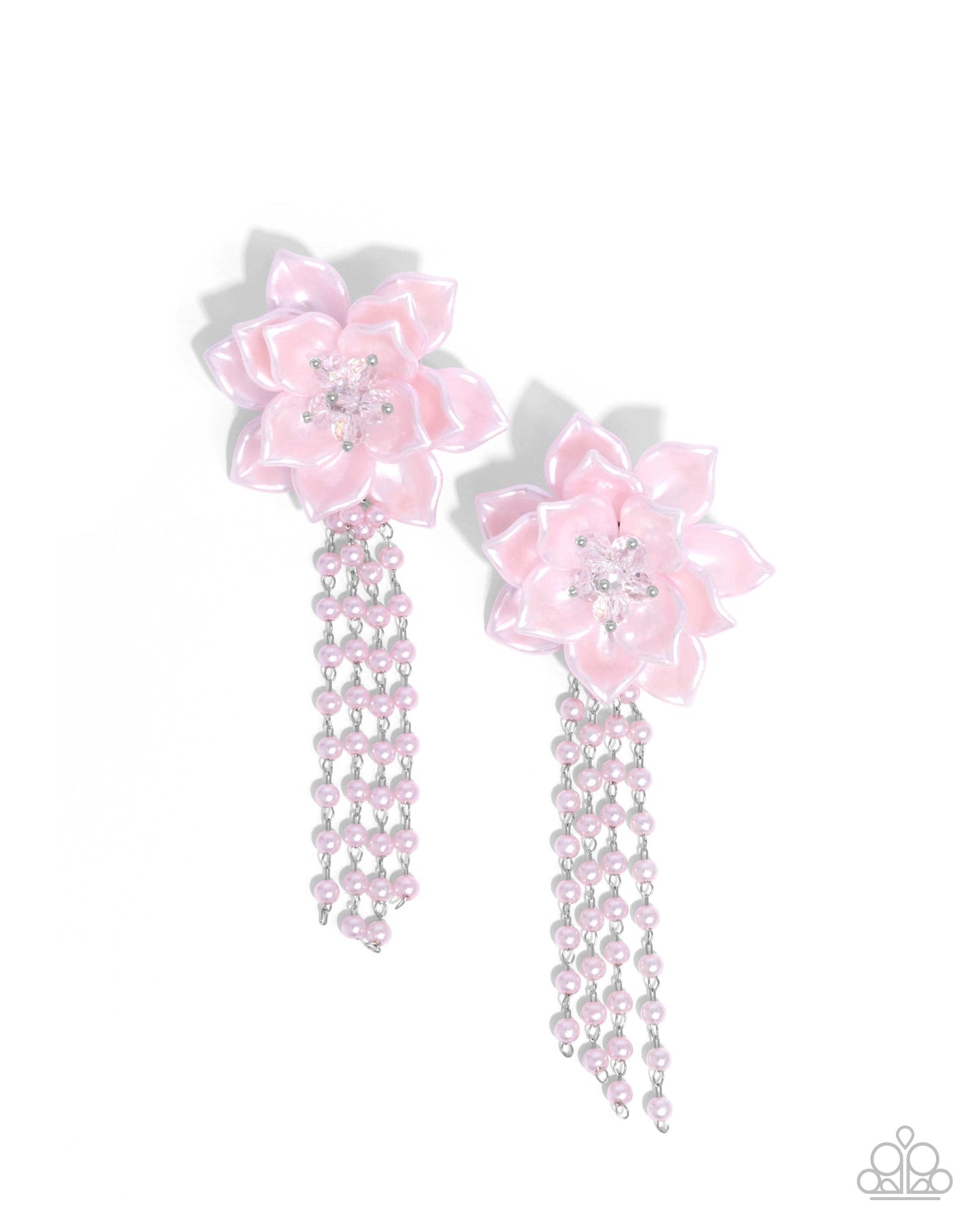 Lotus Length Pink Earrings - Jewelry by Bretta