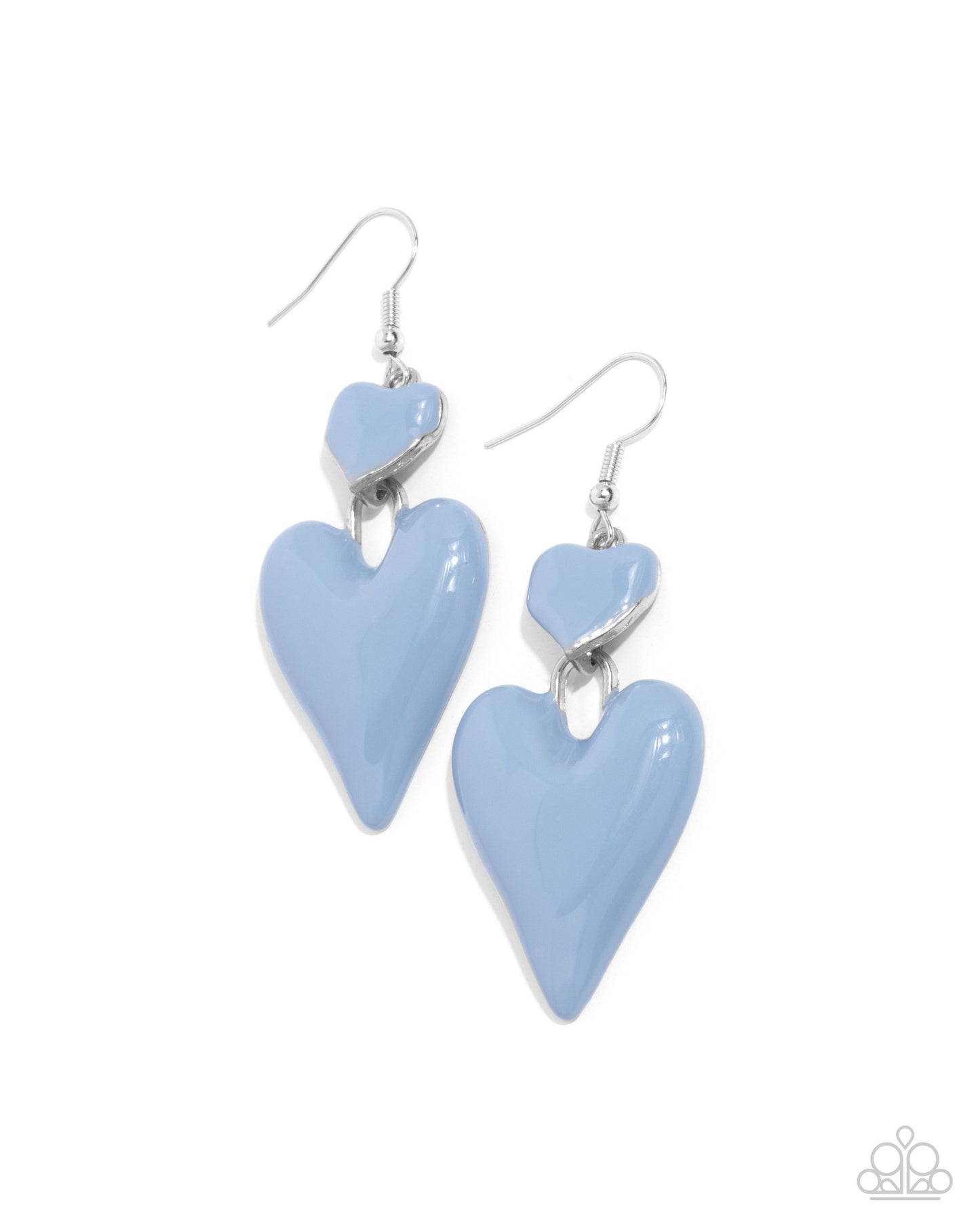 Colorful Chemistry Blue Heart Earrings - Jewelry by Bretta