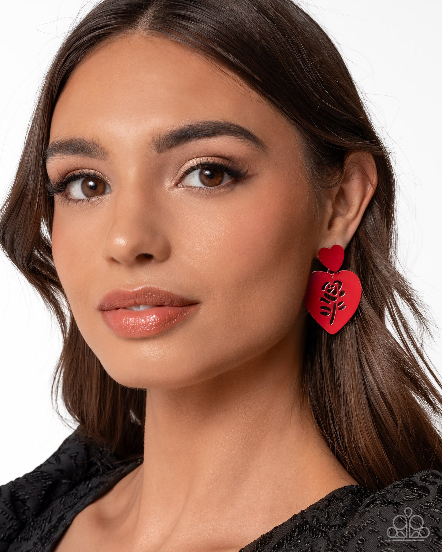 Showstopping Silhouette Red Heart Earrings - Jewelry by Bretta