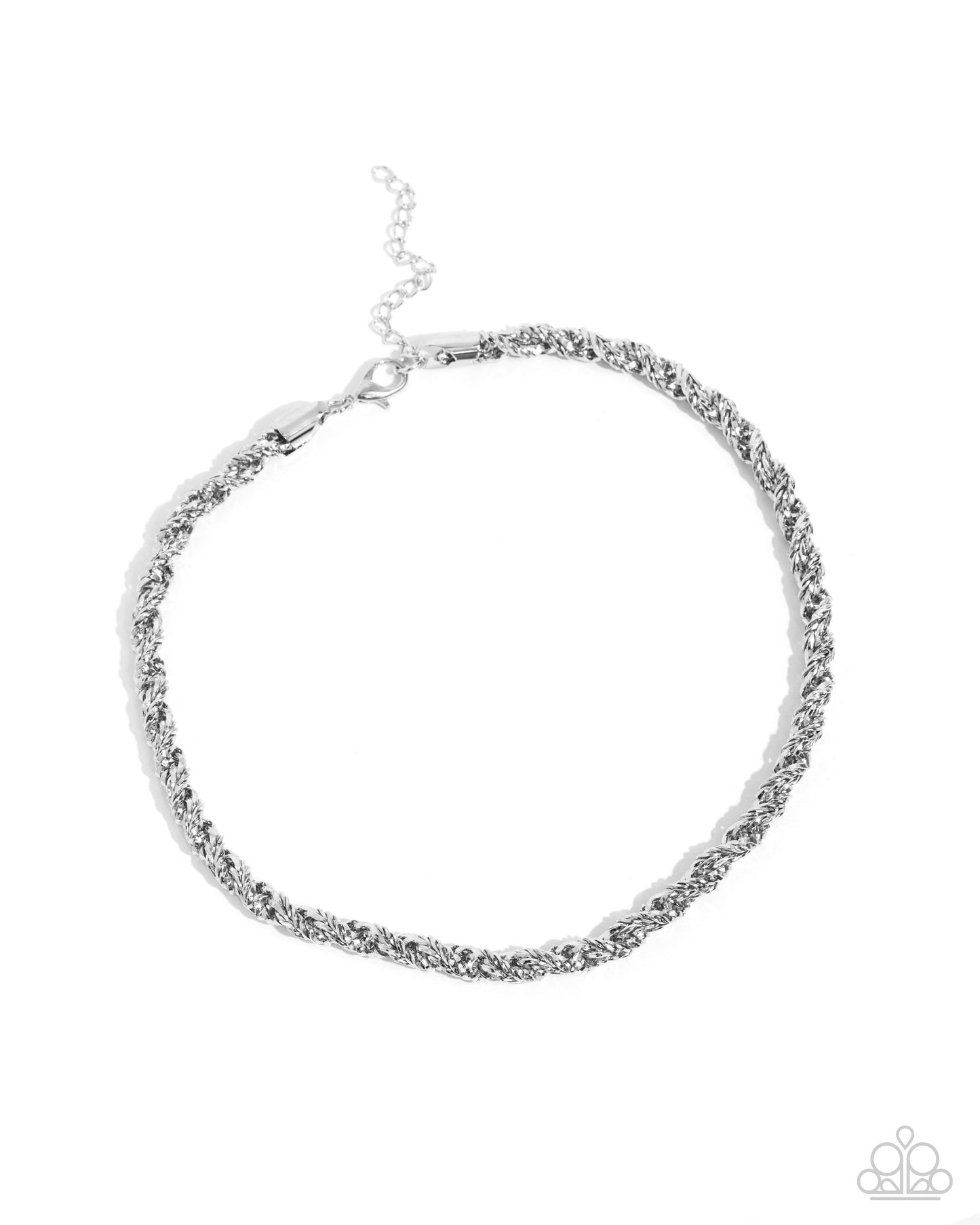 Edgy Etching Silver Necklace - Jewelry by Bretta