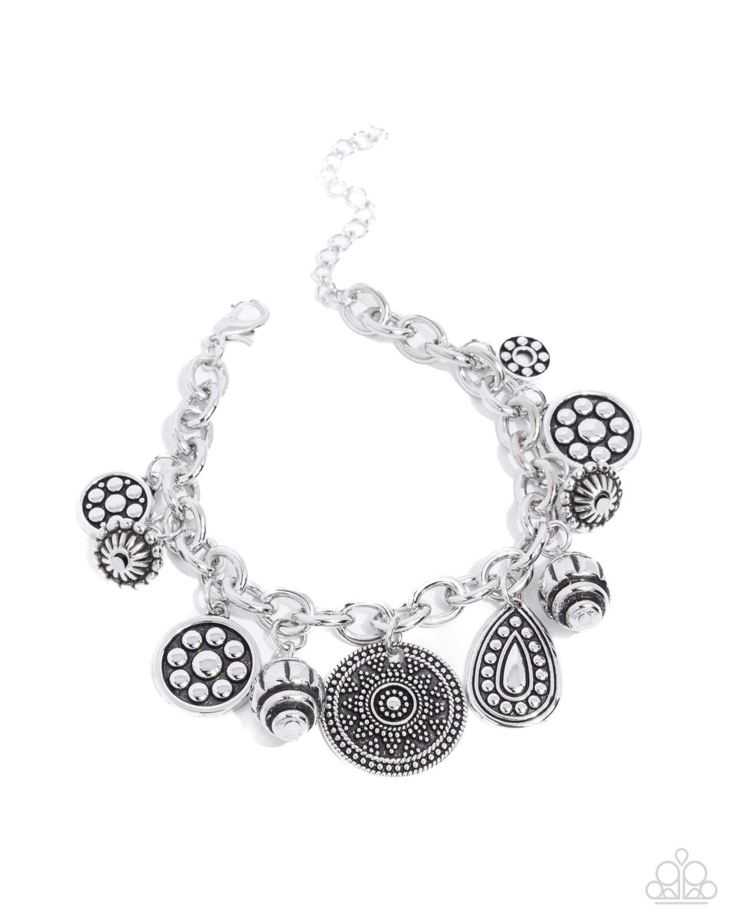 Embellished Estate Silver Bracelet - Jewelry by Bretta