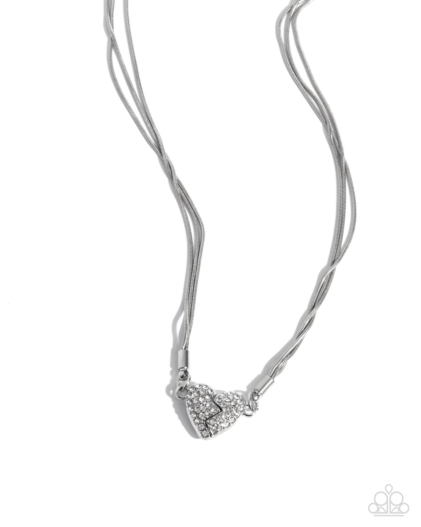 Heartbroken Bling White Necklace - Jewelry by Bretta