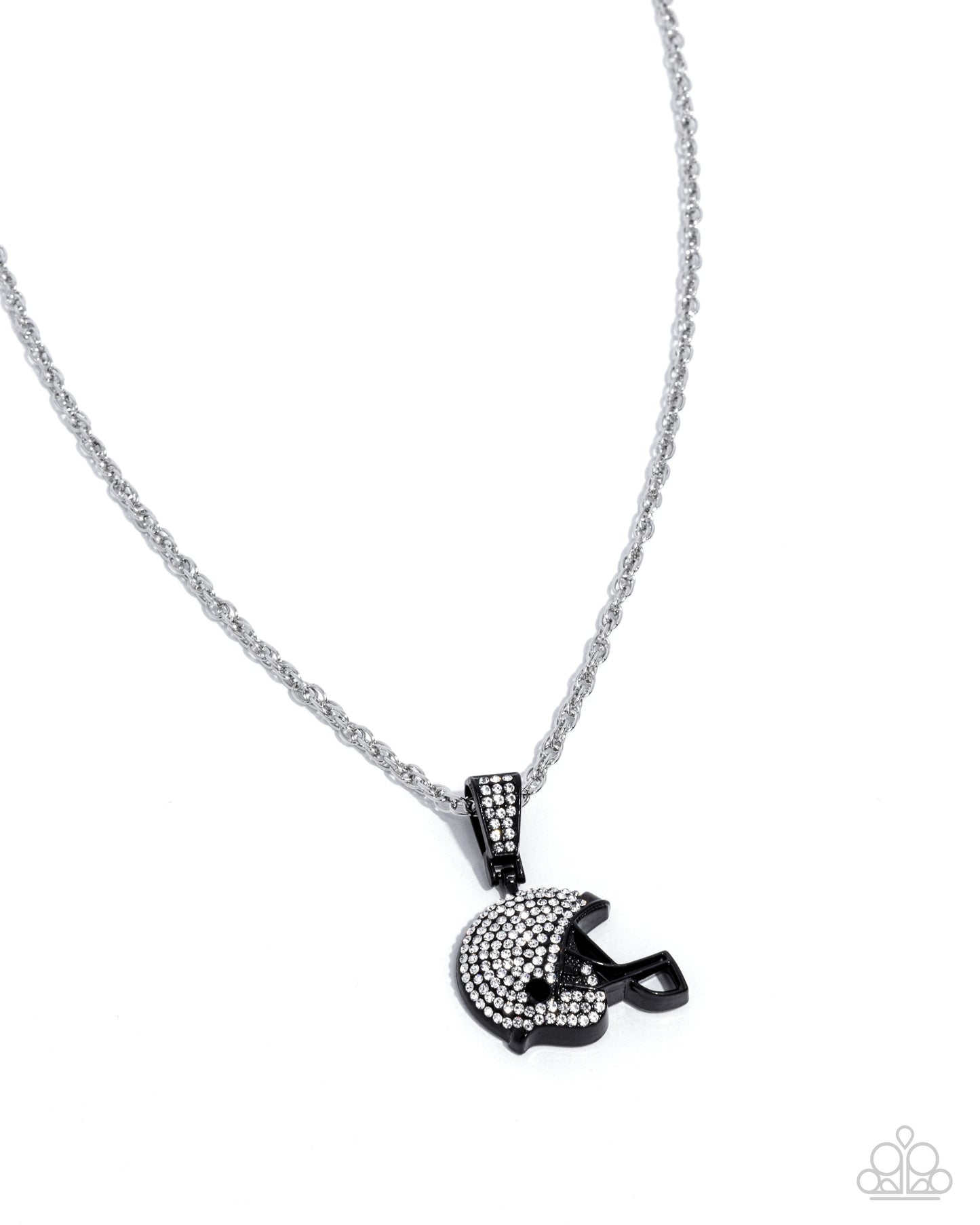 Helmet Headline Black Necklace - Jewelry by Bretta