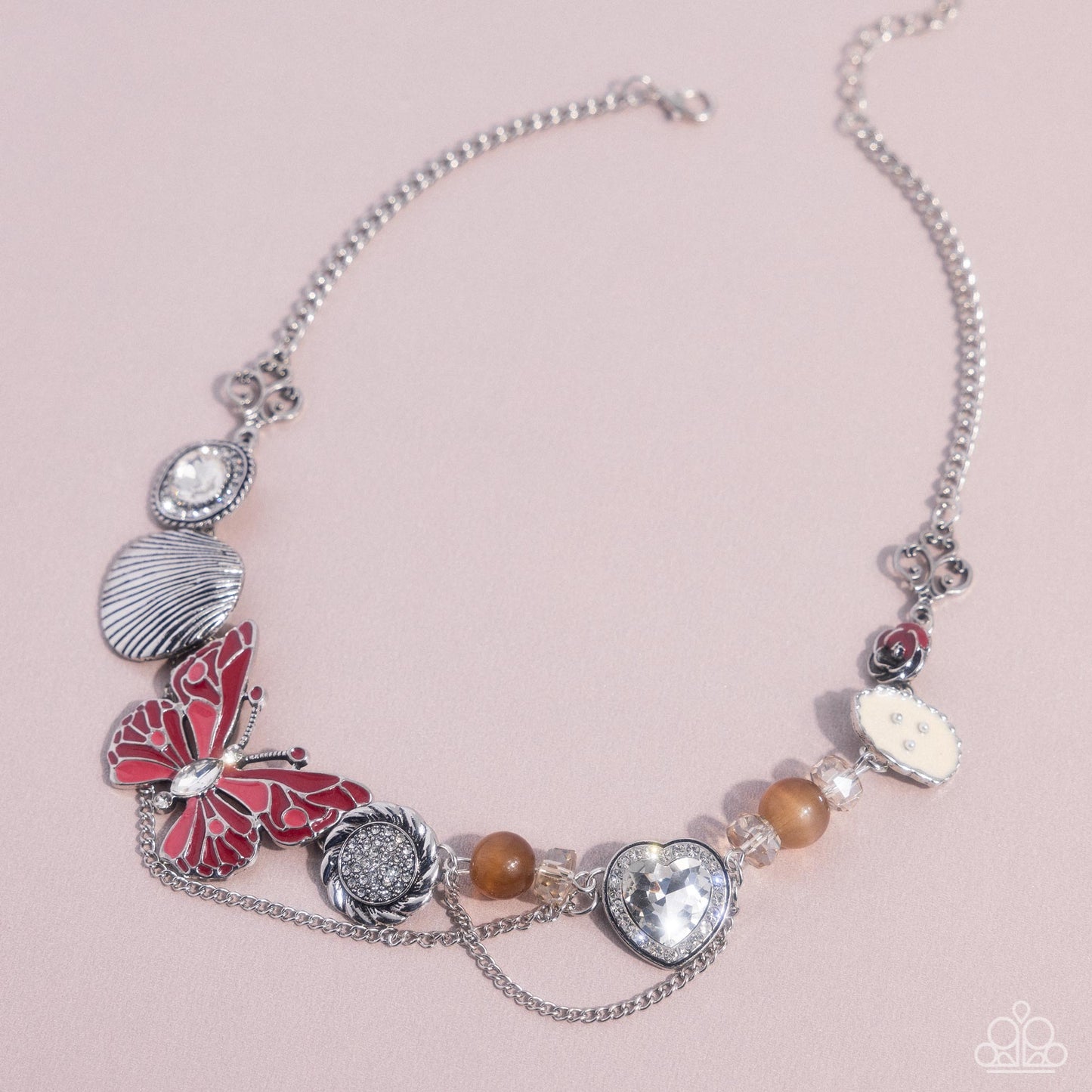 Whimsical Whisper Red Butterfly Necklace - Jewelry by Bretta